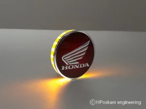 Honda led embleem knipperlicht 62 mm (set) <font color="#F44611"> Alleen oranje knipperlicht functie !</font>