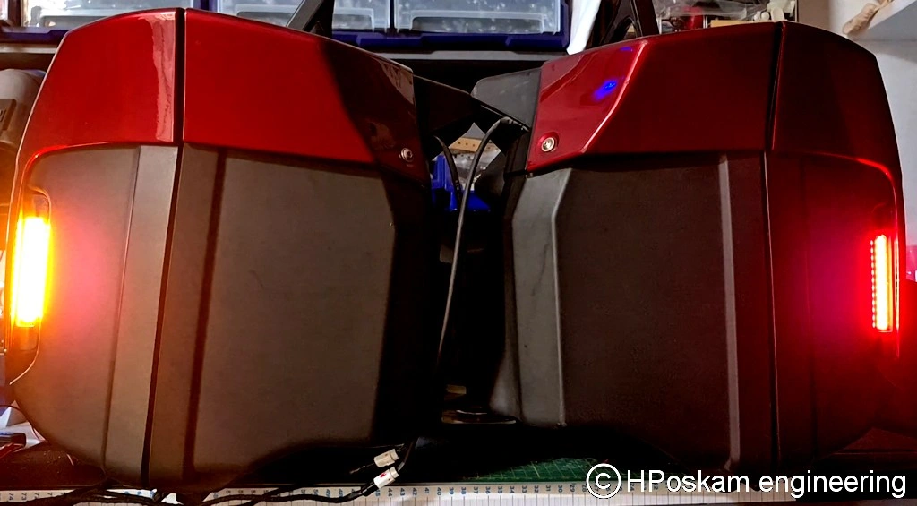 BMW side case led lights indicator left