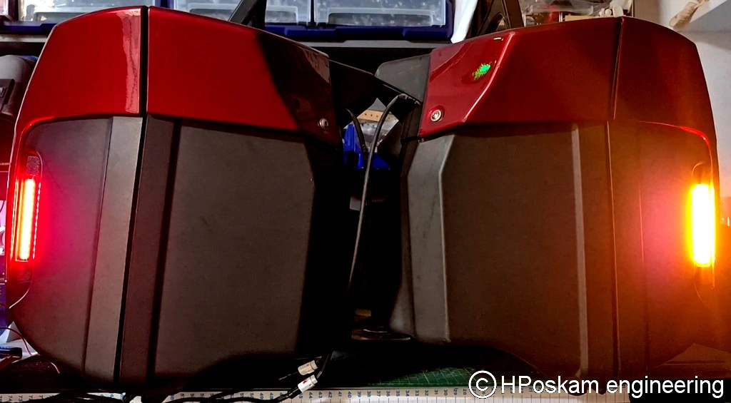 BMW side case led lights indicator right