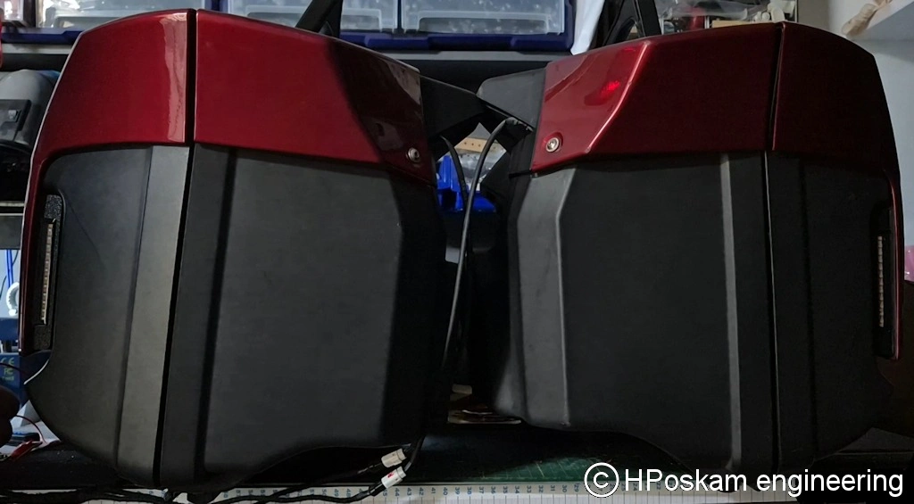 BMW side case led lights off